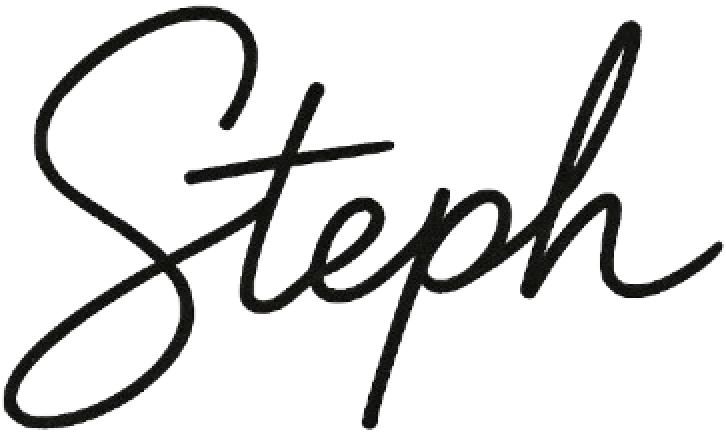 Steph's handwritten signature